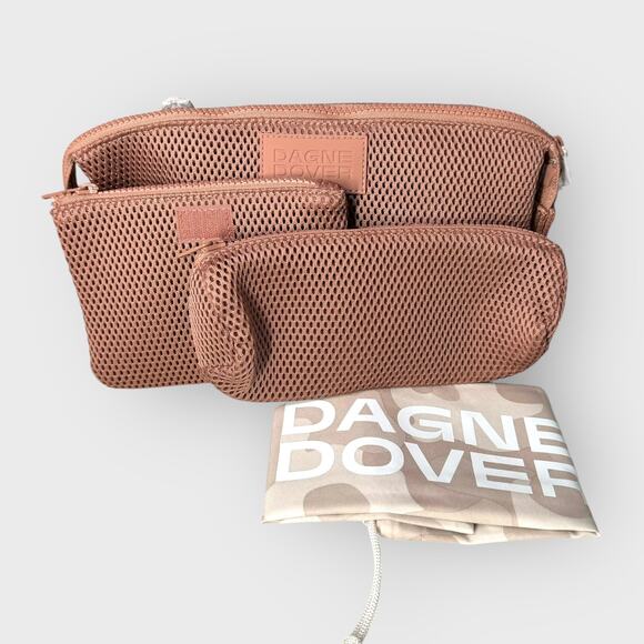 Dagne Dover Handbags - Dagne Dover Hunter Toiletry Bag Pink Large Air Mesh Travel Essentials Organizer